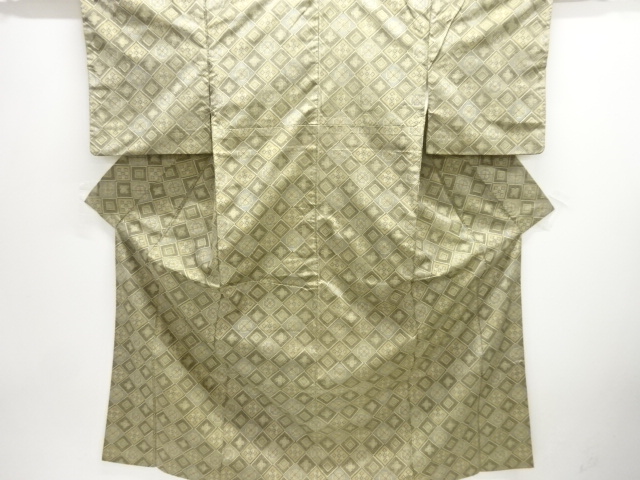 JAPANESE KIMONO / NISHIJIN OMESHI / RHOMBUS FLOWER 